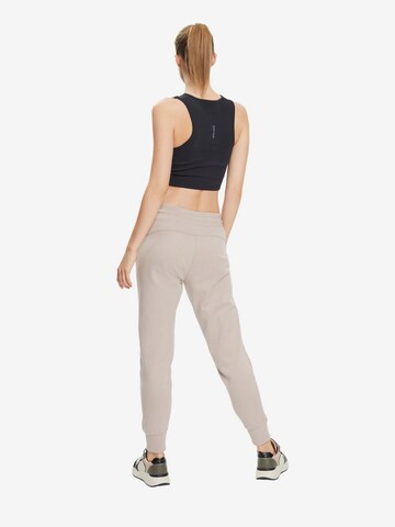 ESPRIT Tapered Sportbroek in Beige