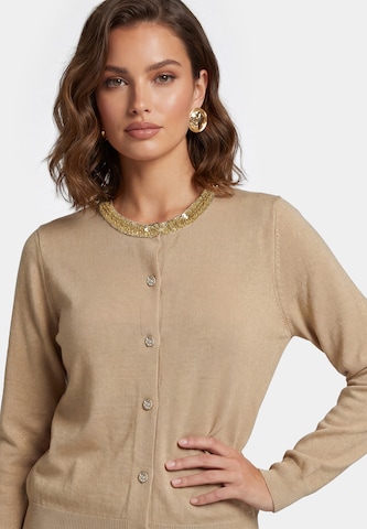 faina Knit Cardigan in Beige