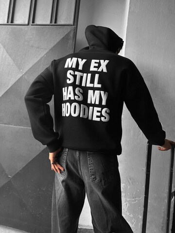 Kleidermafia - Sudadera 'Oversize EX Part II Hoodie - Black and White' en negro