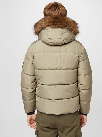 HOLLISTER Winter Jacket in Beige