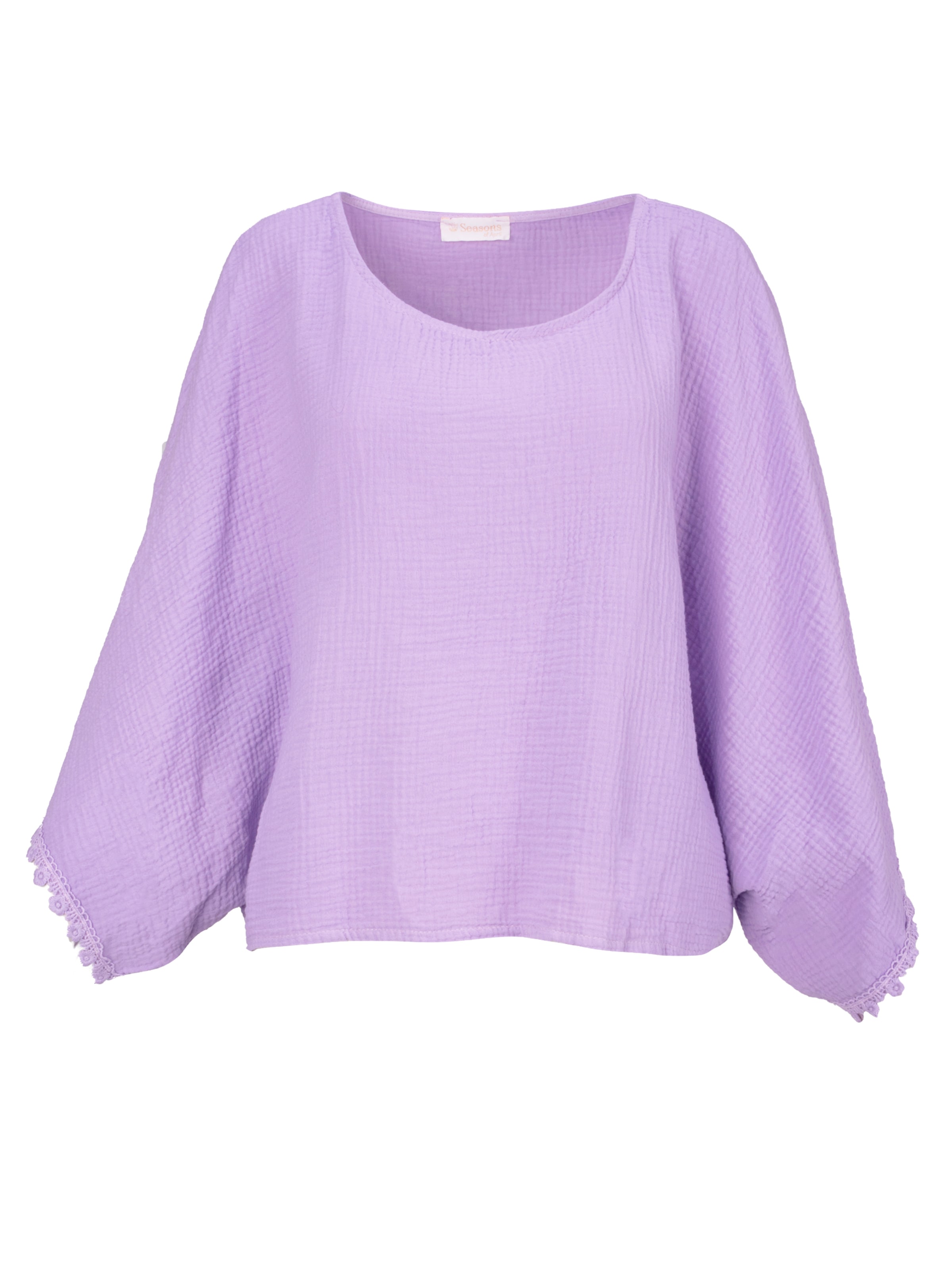 Seasons of April Blouse in Purple: front