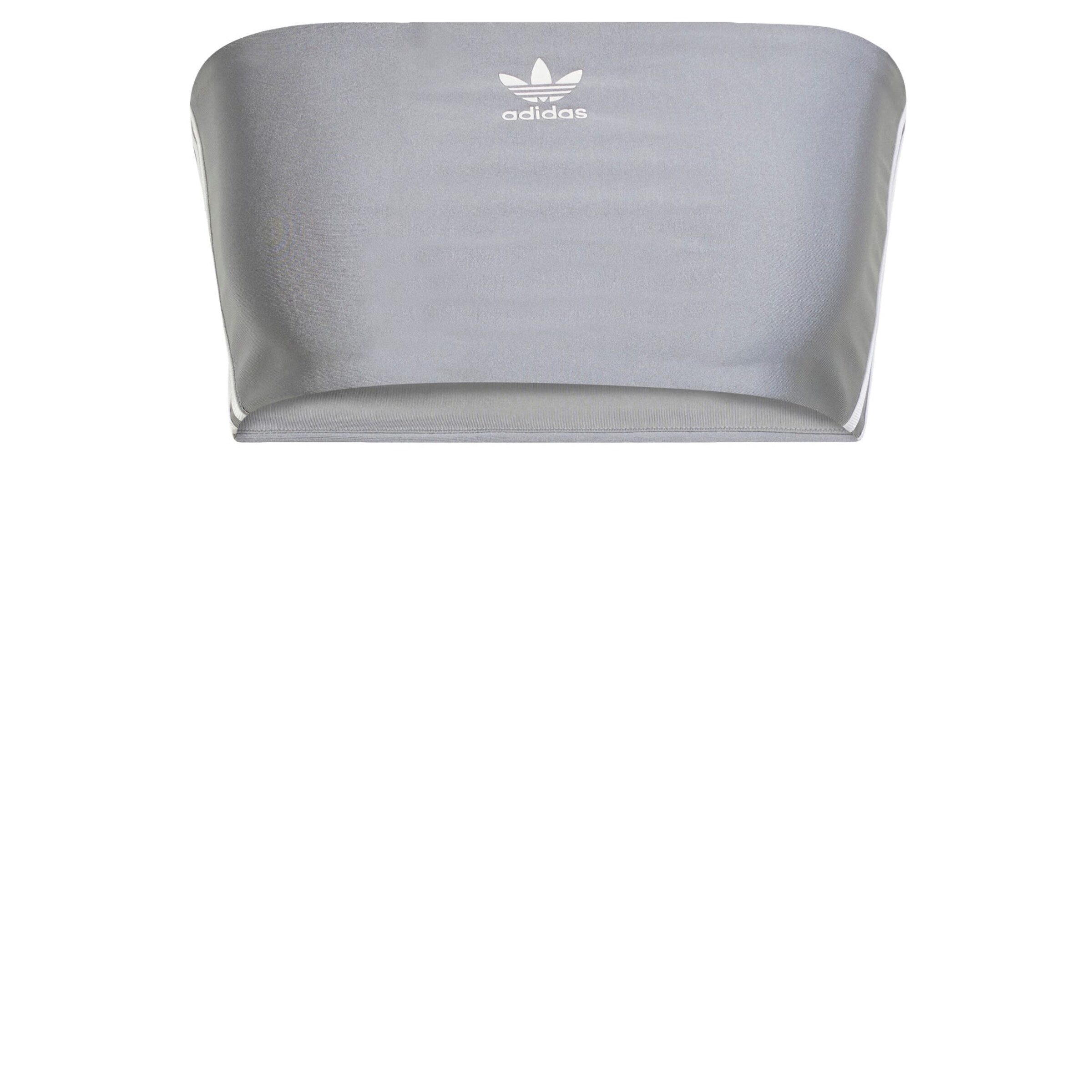 ADIDAS ORIGINALS Top '3-Stripes Tube' in Grey: front