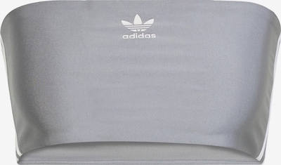 Palaidinė be rankovių '3-Stripes Tube' iš ADIDAS ORIGINALS, spalva – sidabro pilka / balta, Prekių apžvalga