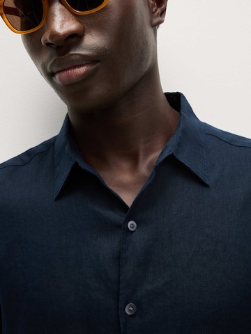Marks & Spencer Regular fit Button Up Shirt in Blue
