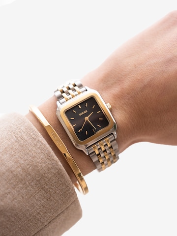 BURKER Watches Analog watch 'Macy Black Gold Silver' in Gold: front
