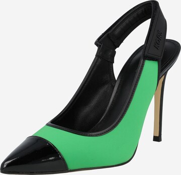 MICHAEL Michael Kors Slingpumps 'KOURTNEY' in Groen: voorkant