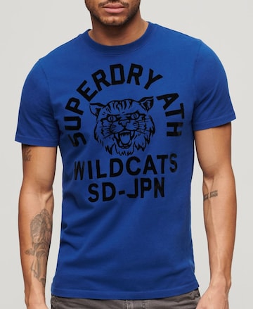 Superdry T-Shirt 'Track & Field Athletic' in Blau: predná strana