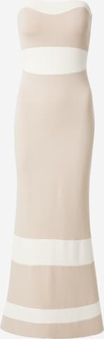 Robe de soirée millane en beige : devant