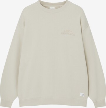 Pull&Bear Sweatshirt in Beige: predná strana