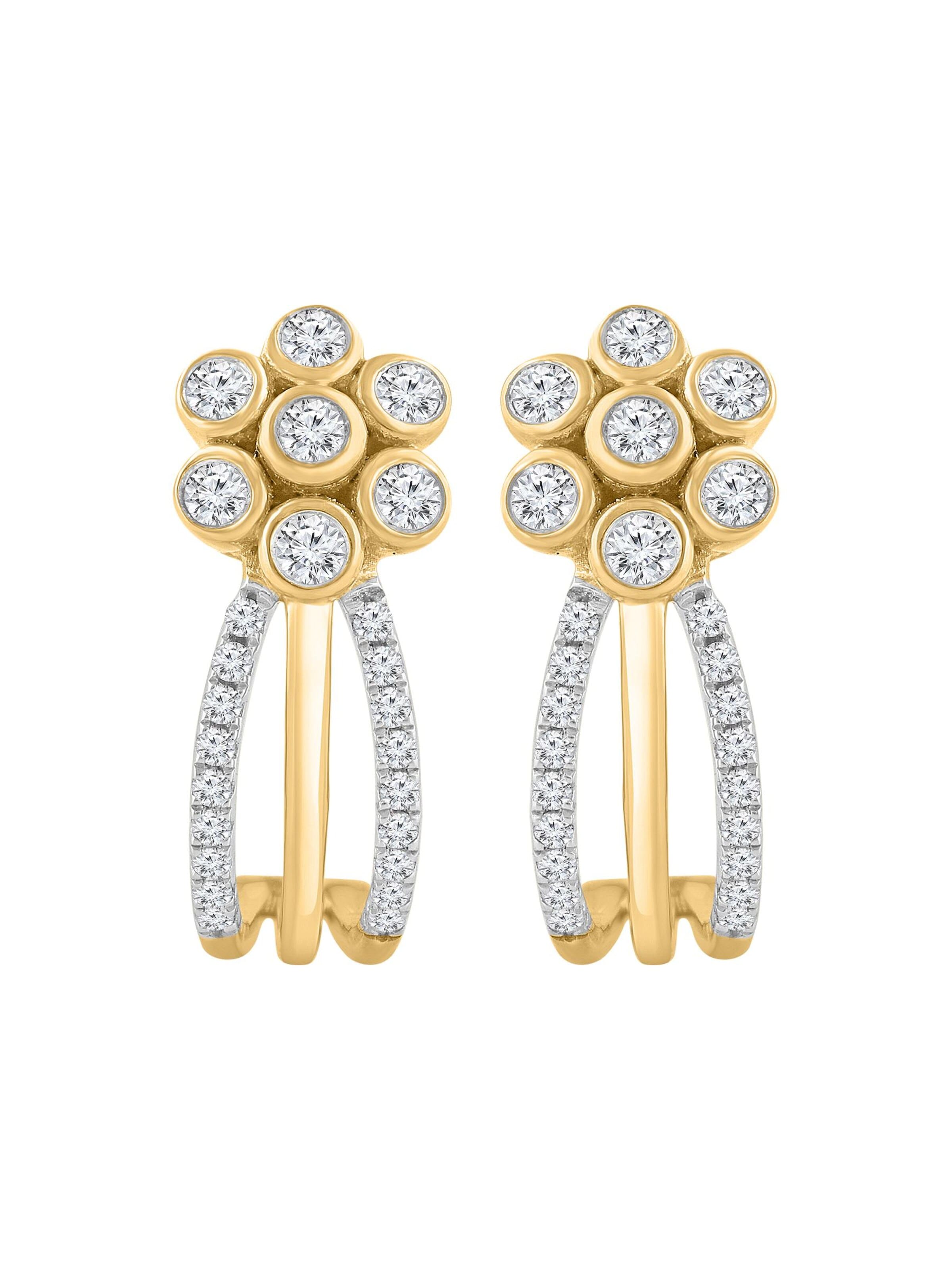 Diamant Exquis Earrings in Gold: front