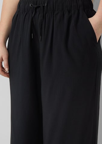 Wide Leg Pantalon QS en noir