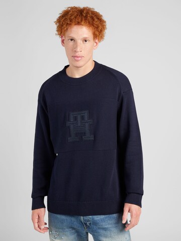 Pull-over TOMMY HILFIGER en bleu : devant