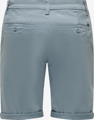 Only & Sons Normální Chino kalhoty 'Peter' – modrá