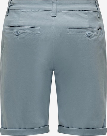 Only & Sons Regularen Chino hlače 'Peter' | modra barva