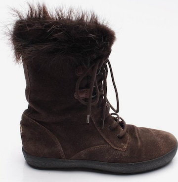 MONCLER Dress Boots in 38 in Brown: front
