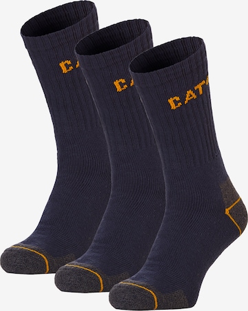 Chaussettes 'Caterpillar Heren Werksokken Navy Blauw 3-Pack' CATERPILLAR en bleu : devant