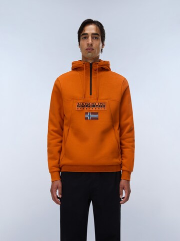 NAPAPIJRI - Sweatshirt 'Burgee  2.0' em laranja: frente