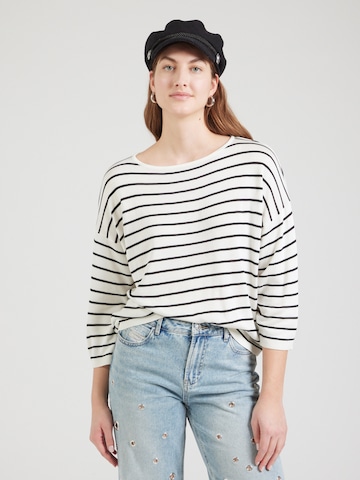 Pull-over QS en blanc : devant