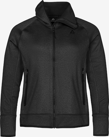 Schöffel Functionele fleece jas in Zwart: voorkant