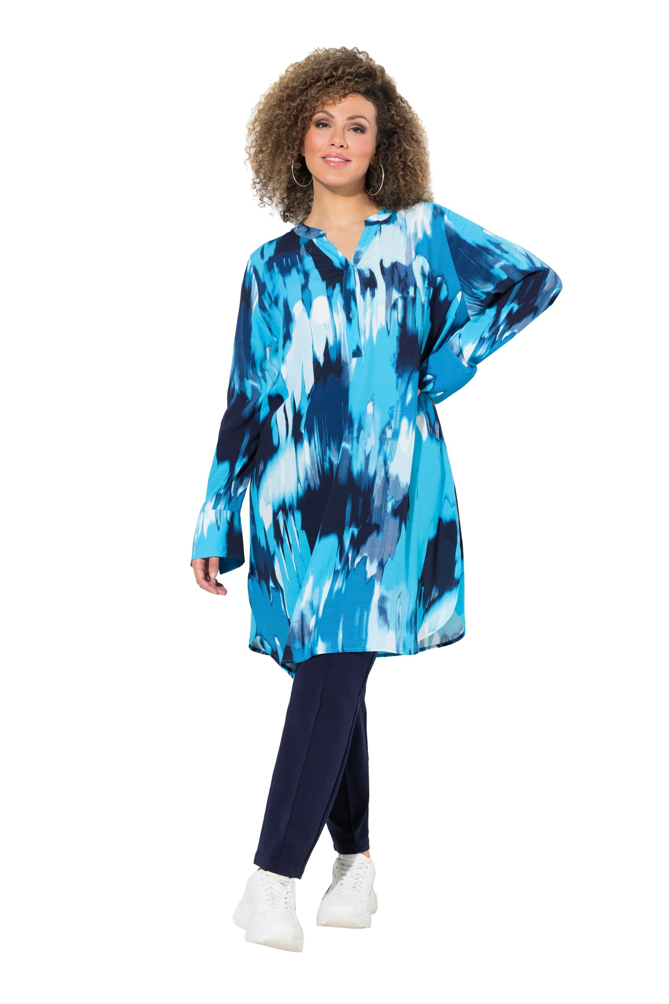 Tunique Ulla Popken en bleu : devant