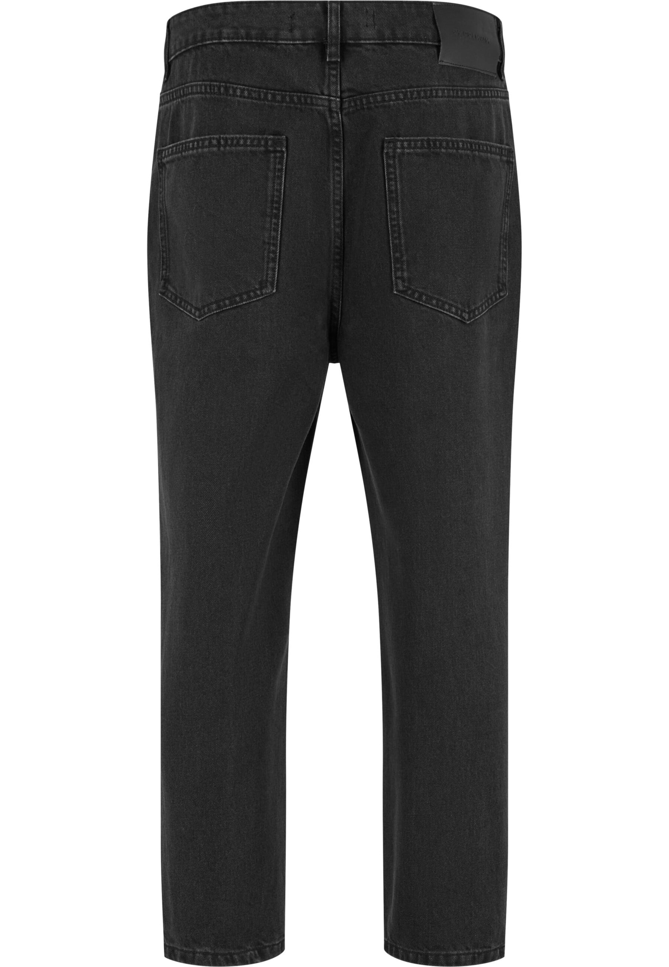 2Y Premium Loosefit Jeans in Schwarz