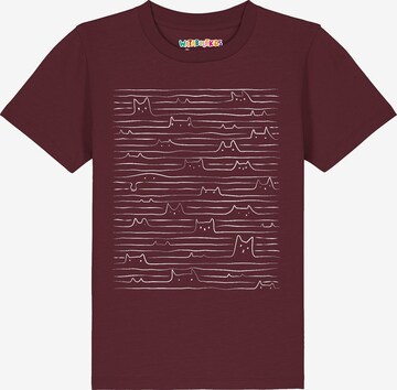 watabout.kids Shirt 'Doodle Cats' in Red: front