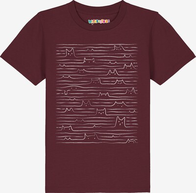 watabout.kids Shirt 'Doodle Cats' in 104 in Bordeaux / White, Item view