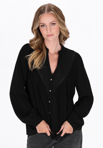 DreiMaster Vintage Blouse in Black: front