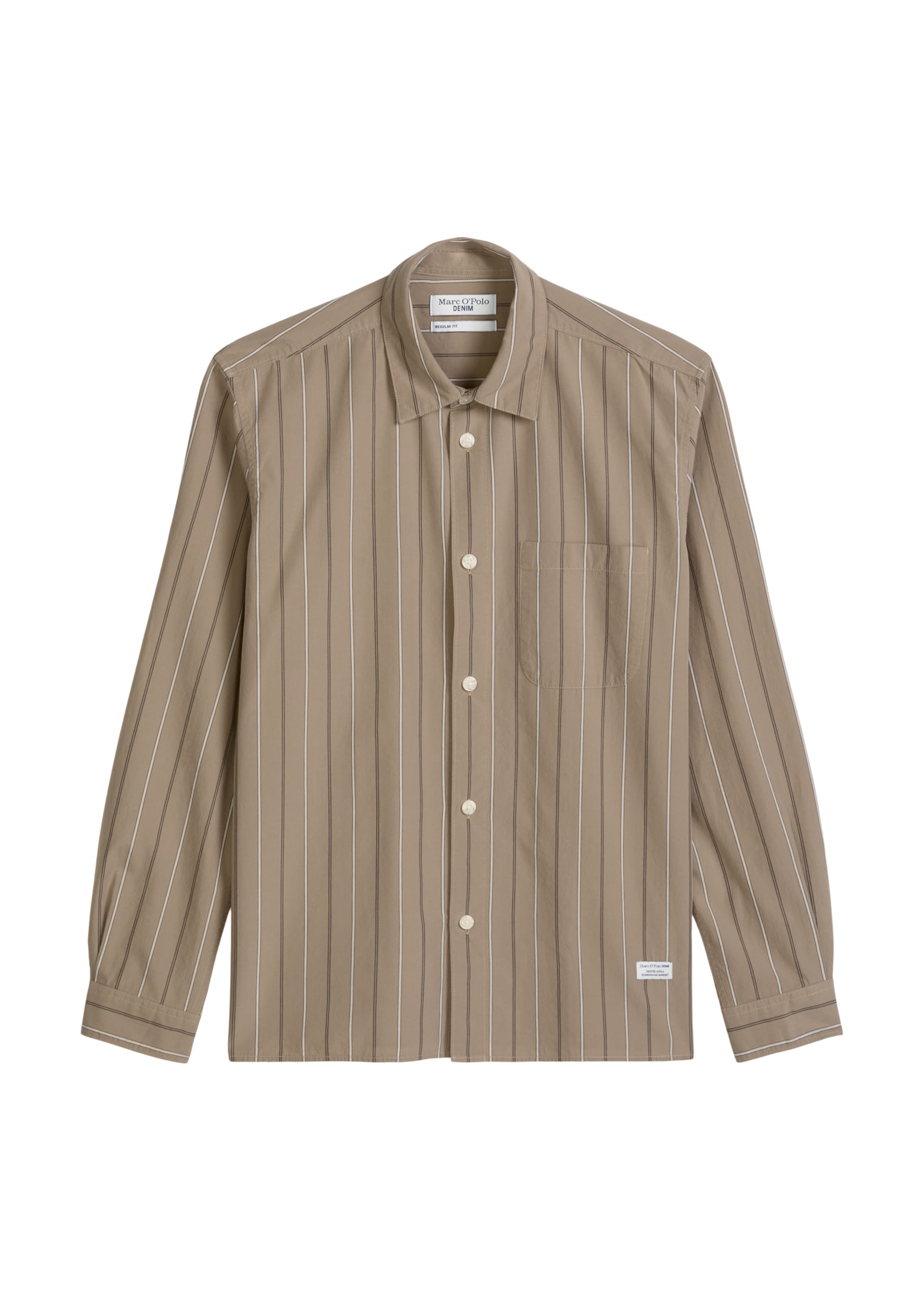 Marc O'Polo DENIM Button Up Shirt in Dark beige / Black / White, Item view