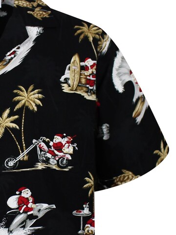 Regular fit Camicia 'Christmas Turtles' di Pacific Legend in nero