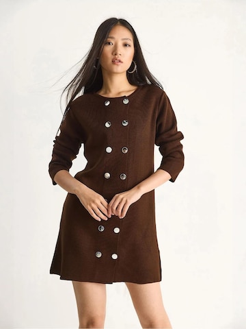 Abito in maglia di Bianco Lucci in marrone