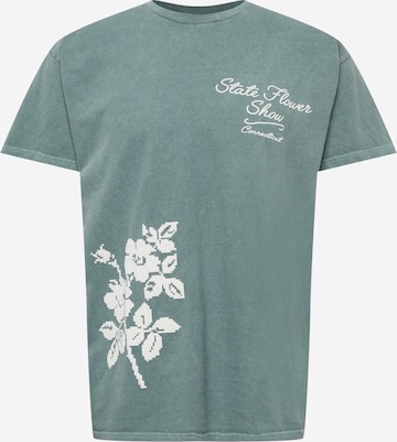 BDG Urban Outfitters Shirt 'STATE FLOWER SHOW' in Green: front