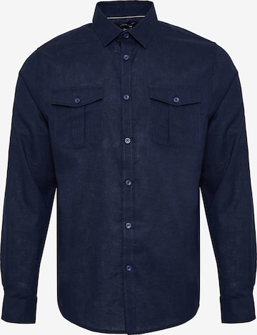 Threadbare Button Up Shirt 'Collins' in Blue: front