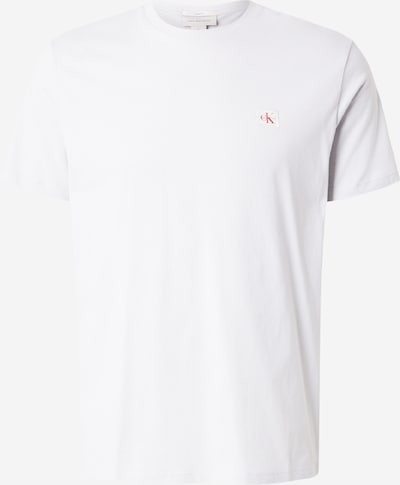 XXS dydžio Marškinėliai 'Logo Badge' iš Calvin Klein Jeans, spalva – šviesiai pilka / vyšninė spalva / balta, Prekių apžvalga
