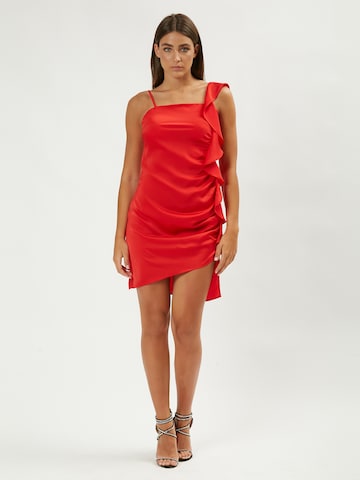 Robe de cocktail Influencer en rouge