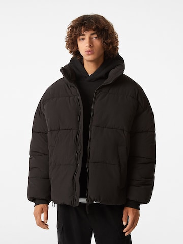 Bershka Between-season jacket in Black: front