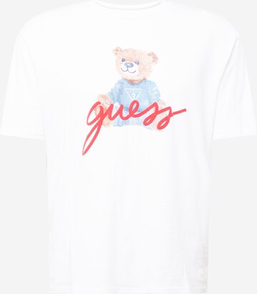 T-Shirt GUESS en blanc : devant