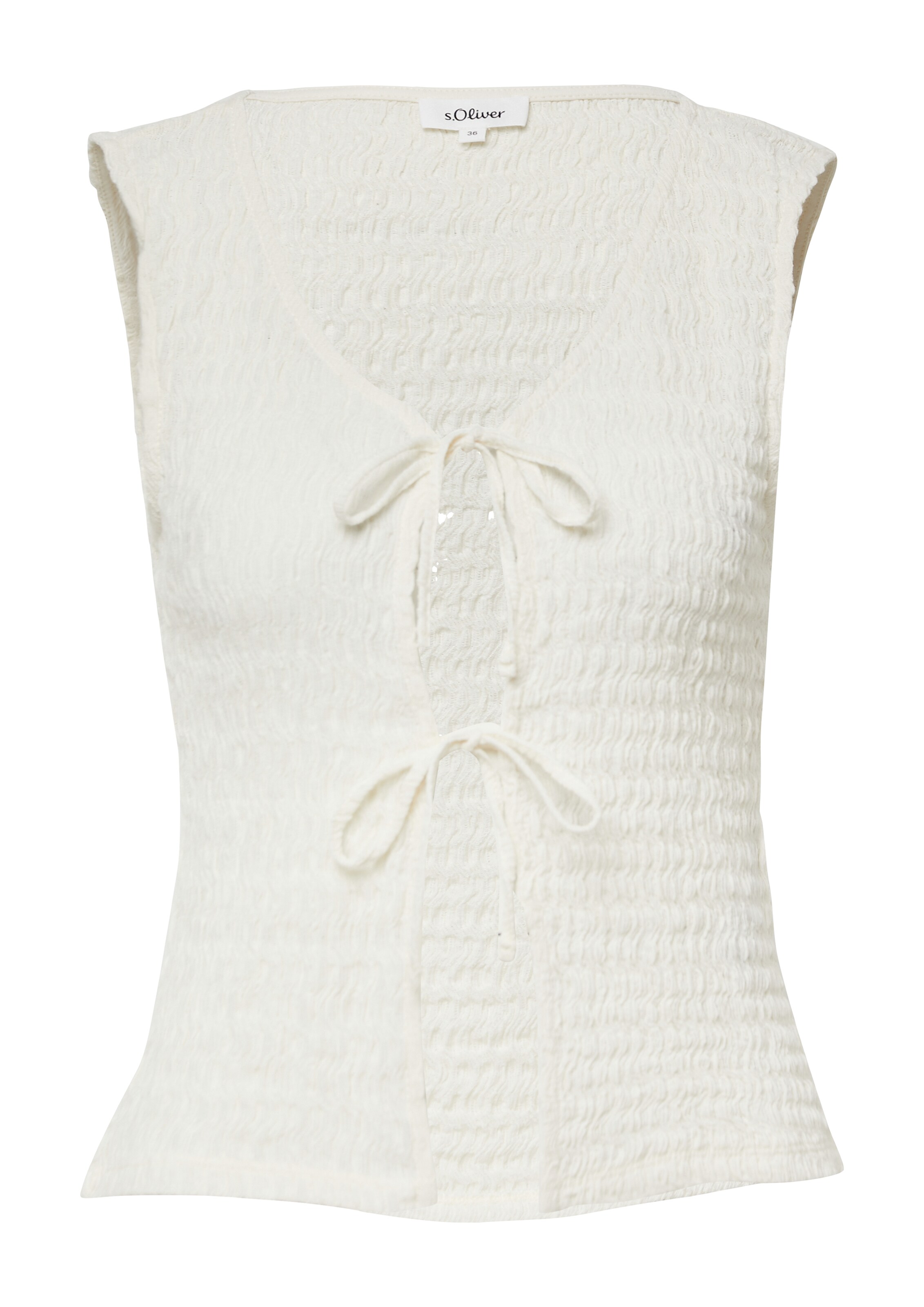 s.Oliver Bodywarmer in Beige: voorkant