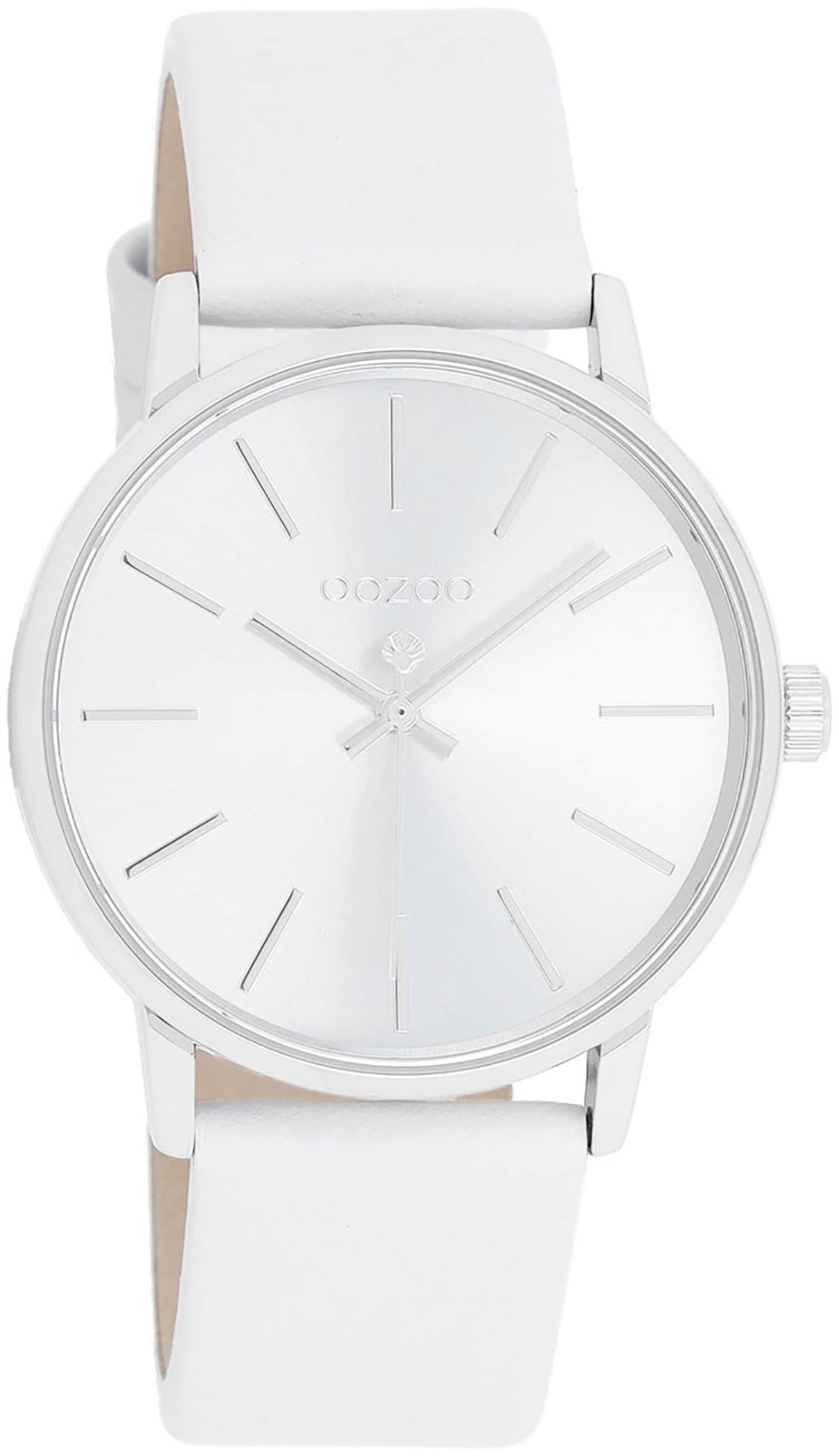 OOZOO Analog Watch in White: front