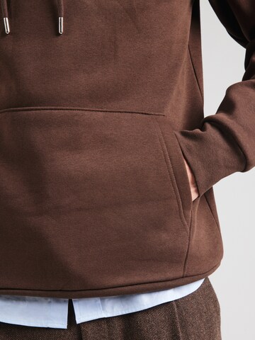 SELECTED Mikina 'SLHDAN' – hnědá
