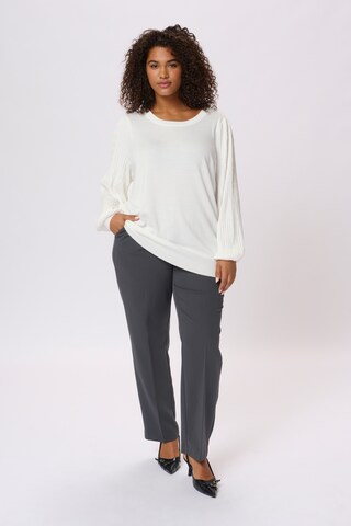 KAFFE CURVE Sweater 'KC Lini' in White