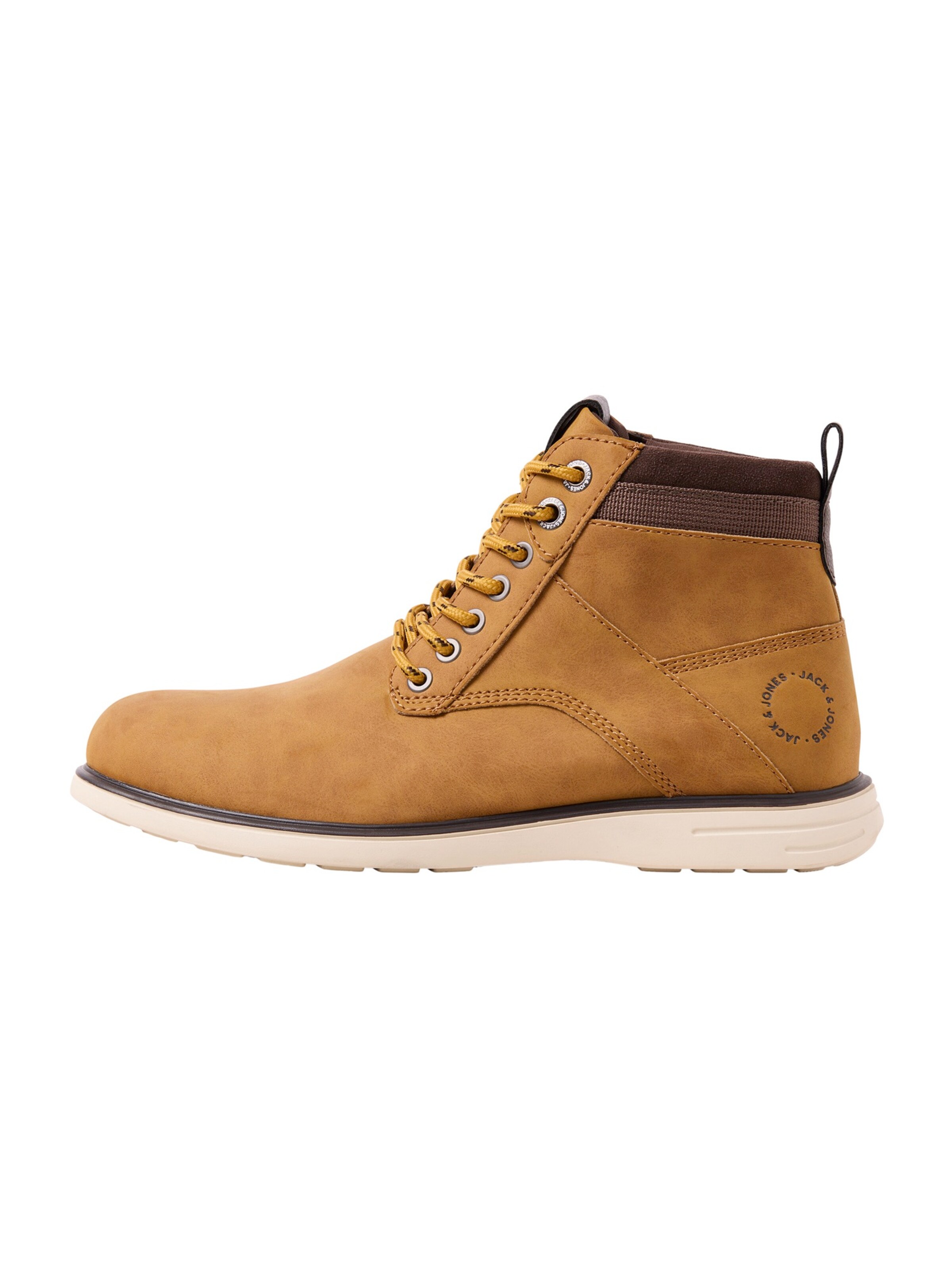 JACK & JONES - Botas con cordones 'JFWDENVER' en amarillo: frente
