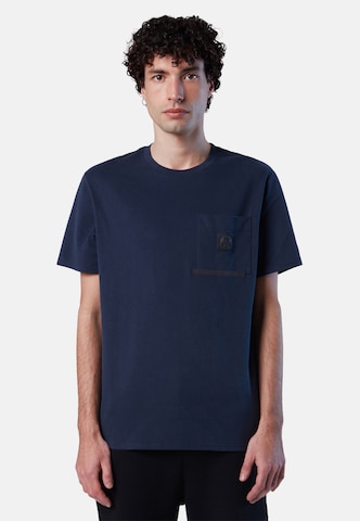 North Sails T-Shirt mit Brusttasche in Blau: predná strana