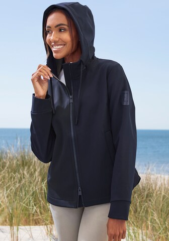 Elbsand Between-Season Jacket in Blue: front