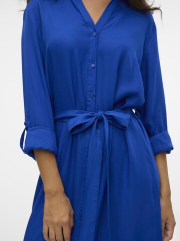 VERO MODA Shirt dress 'BUMPY' in Blue