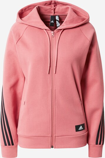 ADIDAS PERFORMANCE Athletic Zip-Up Hoodie in Light red / Black / White, Item view