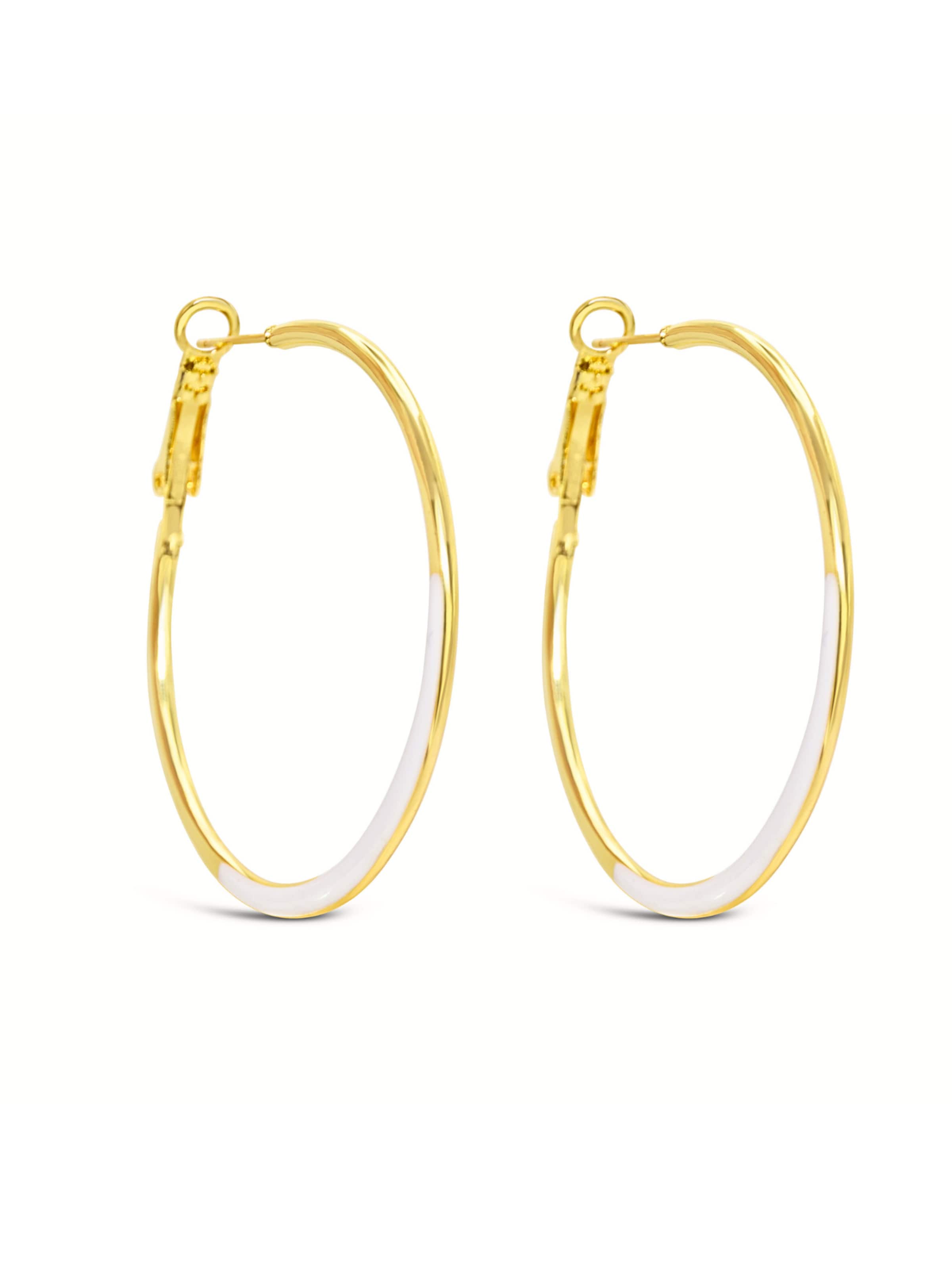 ARS-ARGENTI Ohrringe 'SUMMER VIPES - white'‌‌‌‌‌‌‌‌‌ in Gold