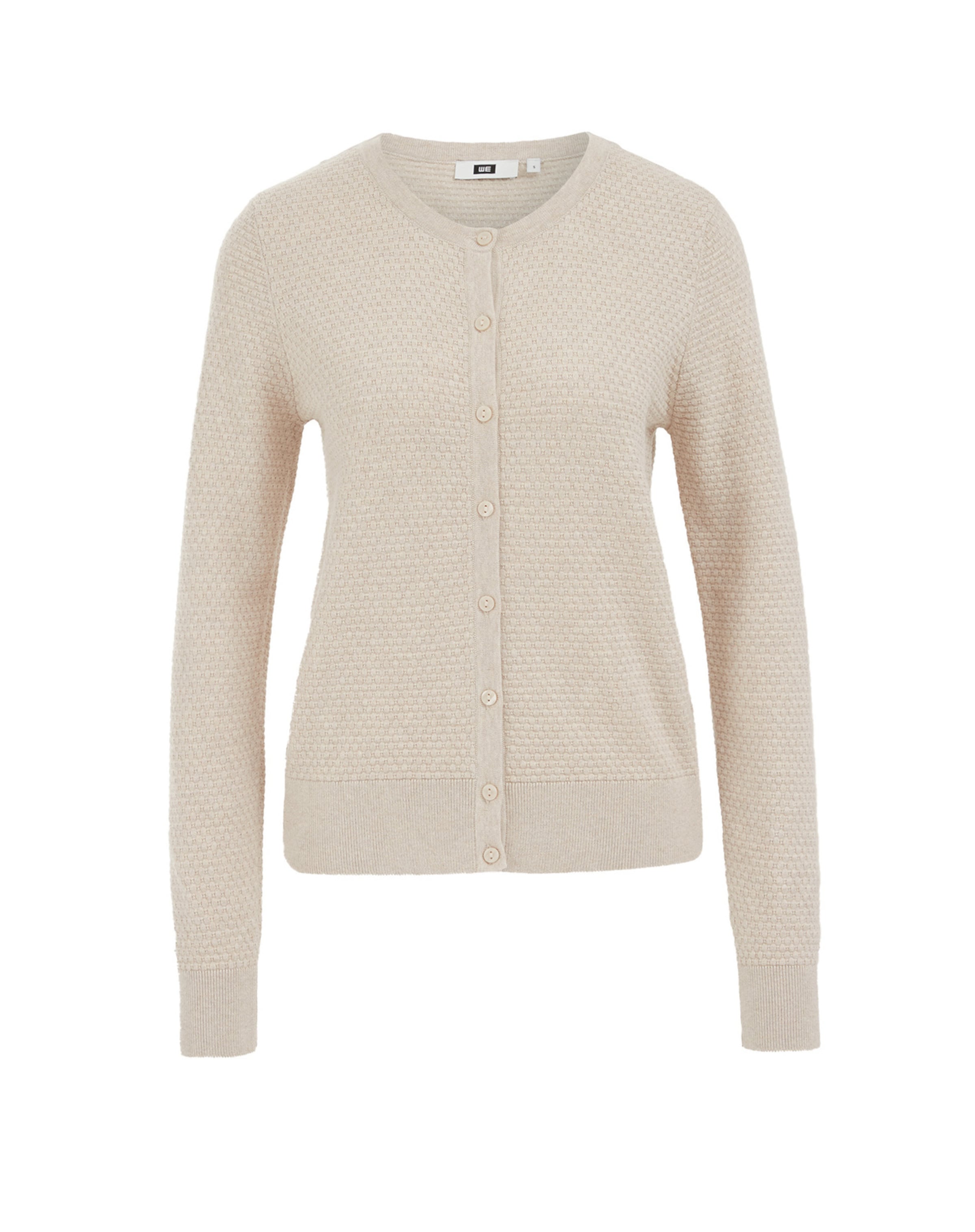 WE Fashion Вязаная кофта в Бежевый: спереди