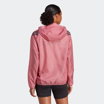 ADIDAS SPORTSWEAR Urheilutakki 'Run Icons 3-Stripes ' värissä vaaleanpunainen