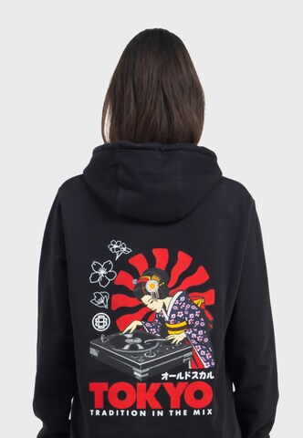 Oldskull Sweater 'Asian Neon Djane Logo Graphic' in Black: front